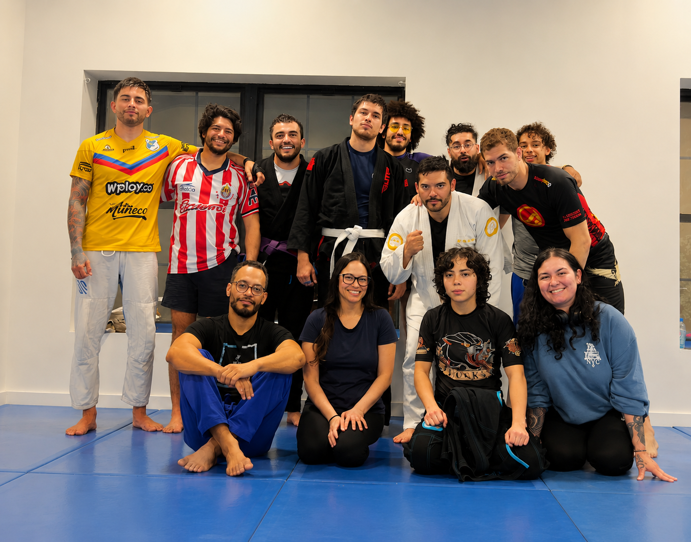 @JiuJitsuNYC coaches and students inside the Jackson Heights academy