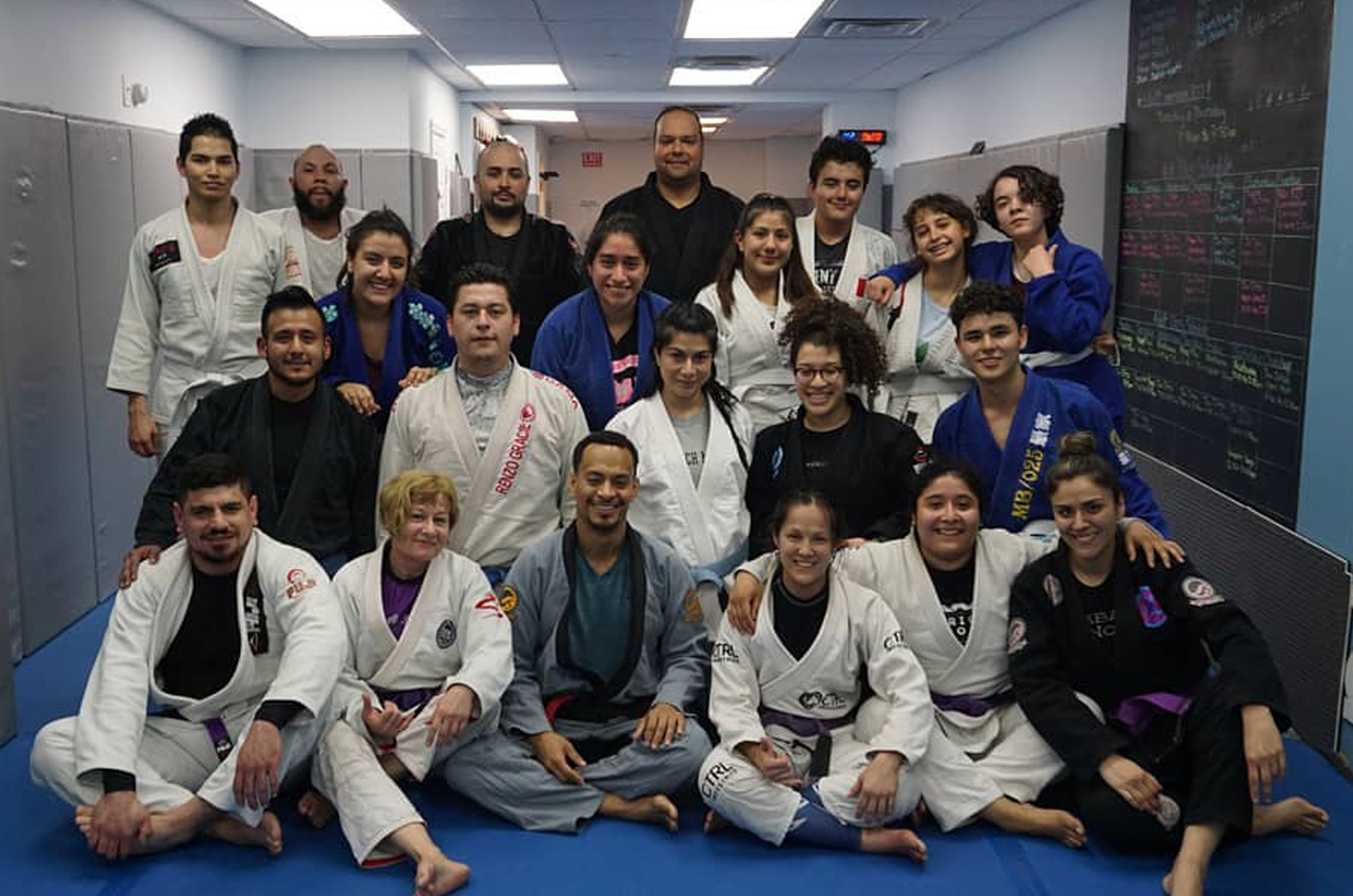 @JiuJitsuNYC coaches and students inside the Jackson Heights academy